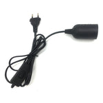 support ampoule e27 noir commutateur câble prise eu moderne sans fixation certification