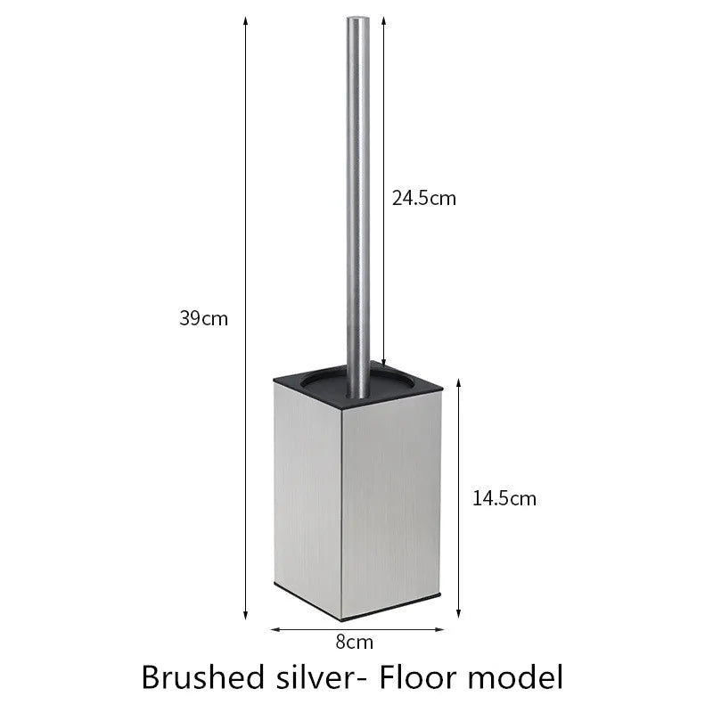 brosse wc acier inoxydable porte brosse noir argent doré moderne fixation murale poignée base