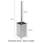 brosse wc acier inoxydable porte brosse noir argent doré moderne fixation murale poignée base