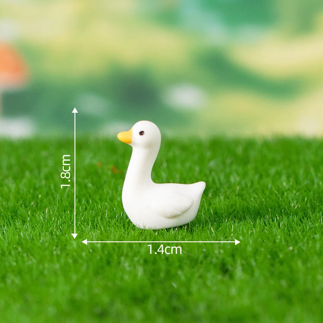 figurines animaux miniature résine oiseaux mammifères insectes accessoires cartoon orange gris vert blanc jaune