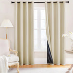 rideaux modernes uni polyester opaques gris noir beige anneaux métalliques chambre hospitalière
