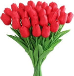 bouquet tulipes artificielles multicolores moderne vase transparent mariage décoration intérieure