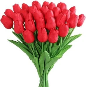 bouquet tulipes artificielles multicolores moderne vase transparent mariage décoration intérieure