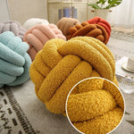 coussin rond pelucheux moderne couleur bleu marine lavable 28cm 28cm