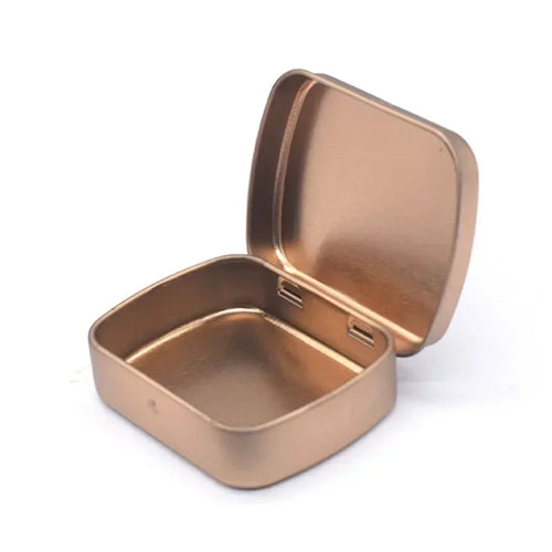 petite boîte carrée métal rangement bijoux pilules bonbons organisateur maison miniature
