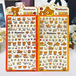 stickers 3d kawaii rilakkuma fruits gâteaux scrapbooking bricolage jouets orange blanc marron clair