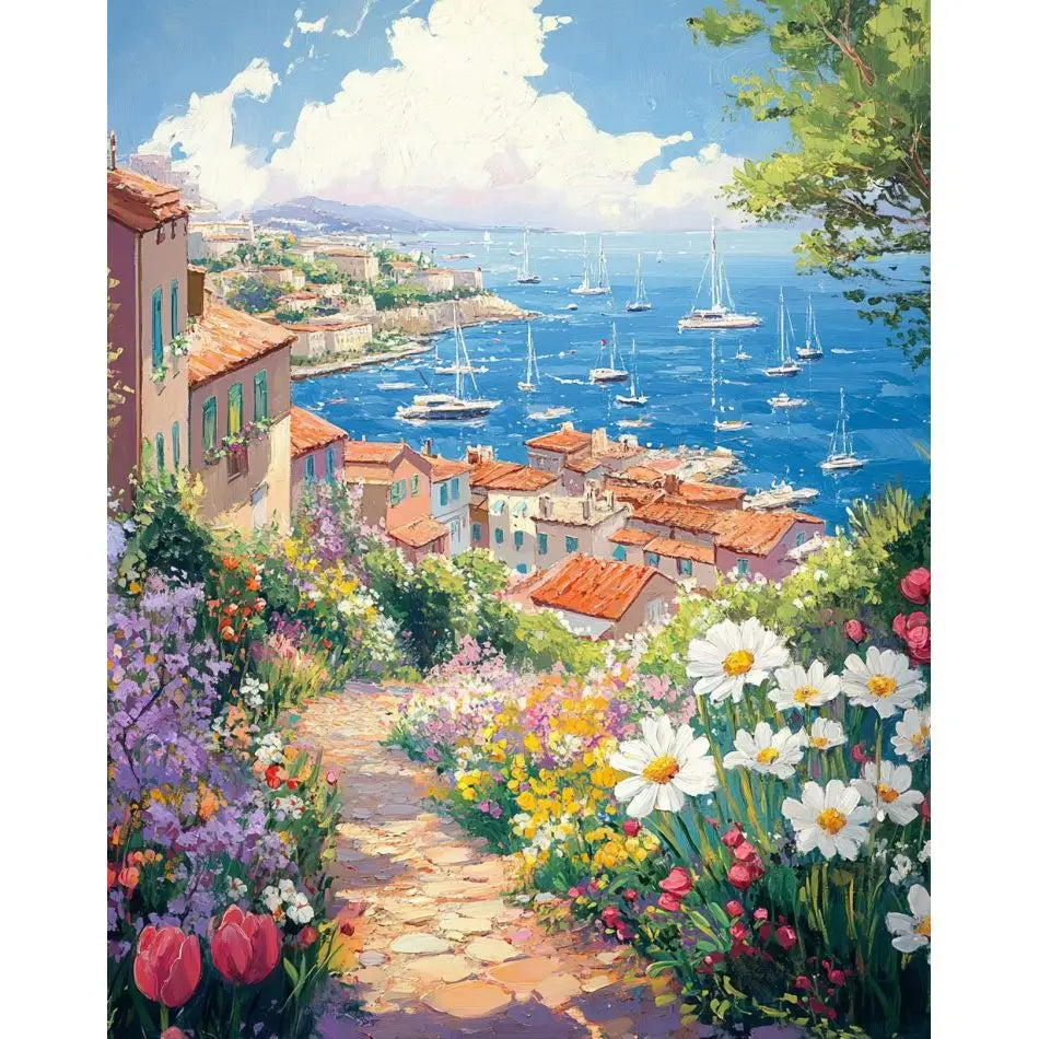 tableau diamant floral multicolore moderne adulte customisation cadeau peinture acrylique rond carré decoration maison