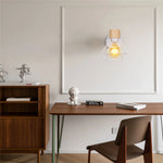 applique murale led moderne bois blanc scandinave fixée mur entrée chambre cuisine