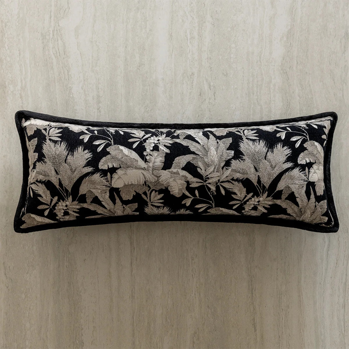 housse coussin adhésive moderne motif floral rectangle 35x90cm polyester decoration adhésif tassel opaque