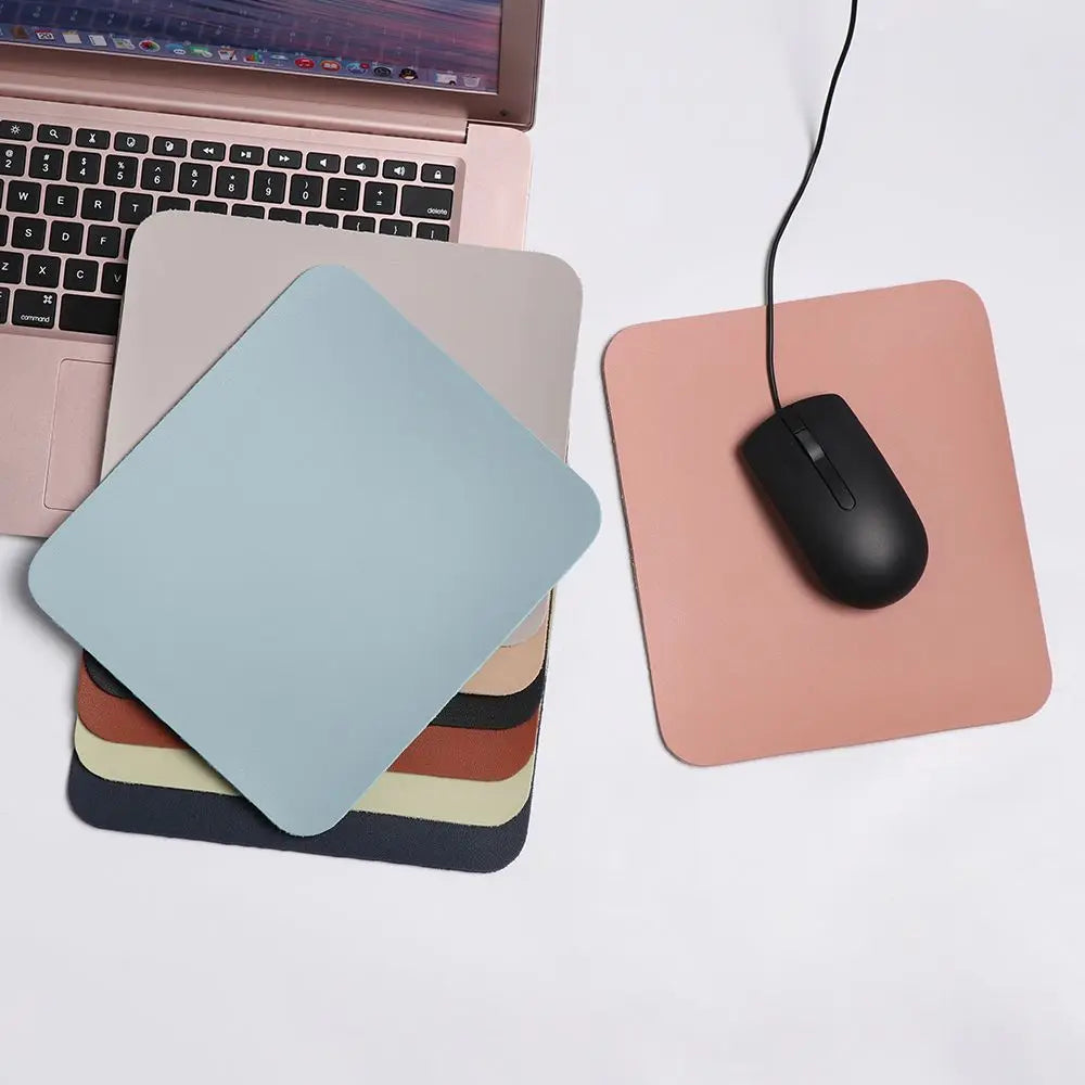 tapis souris antidérapant caoutchouc noir bleu vert gris moderne uni mat portable pc gaming