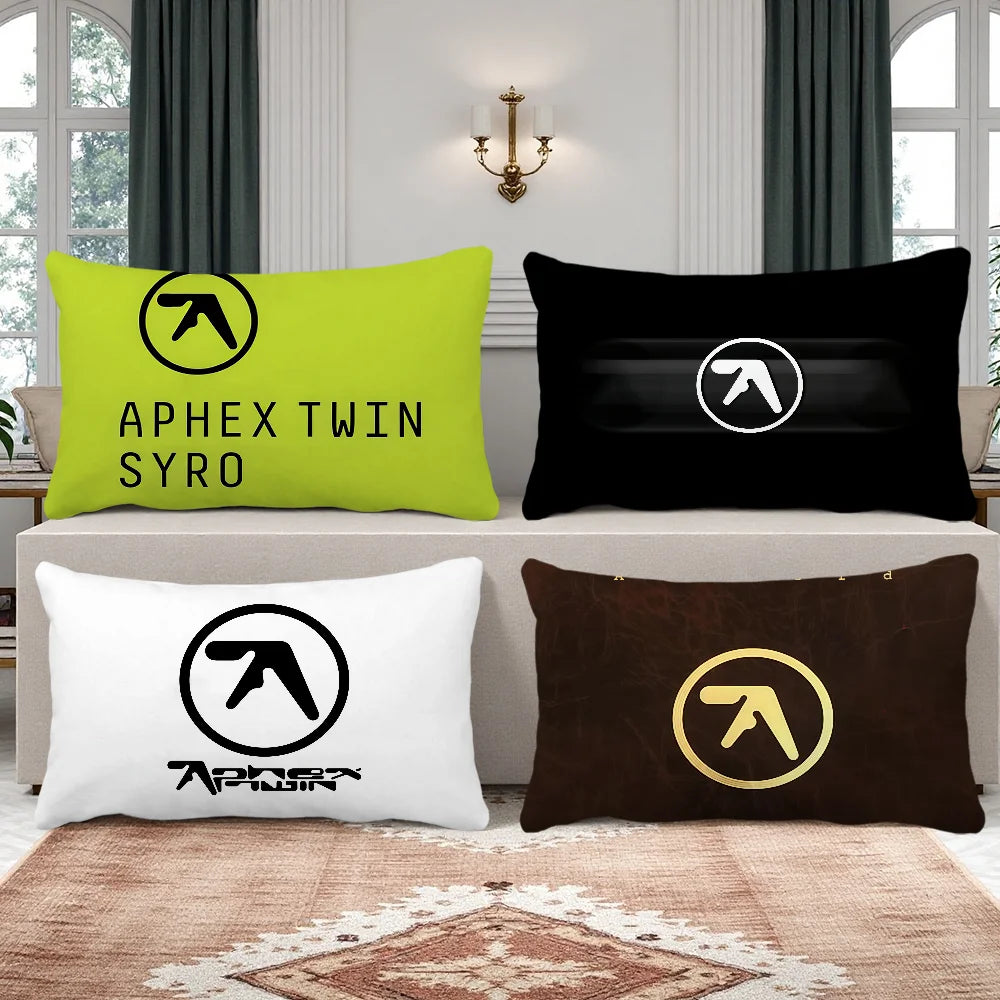 housse coussin impression vert fluo logo noir minimaliste 30x50cm 40x60cm 48x74cm 50x70cm double face