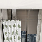tige rideau noire métal acier carbone respectueuse environnement moderne balcon salle bain