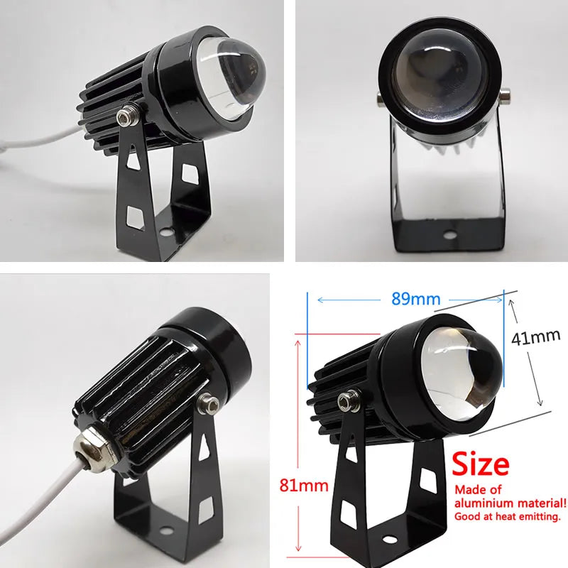 projecteur led moderne noir ip66 12w 9w 5w rgb éclairage extérieur hydrofuge