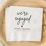 serviettes papier mariage fiançailles blanc imprimé minimaliste élégant plissé 50 pièces occasionnelle festive