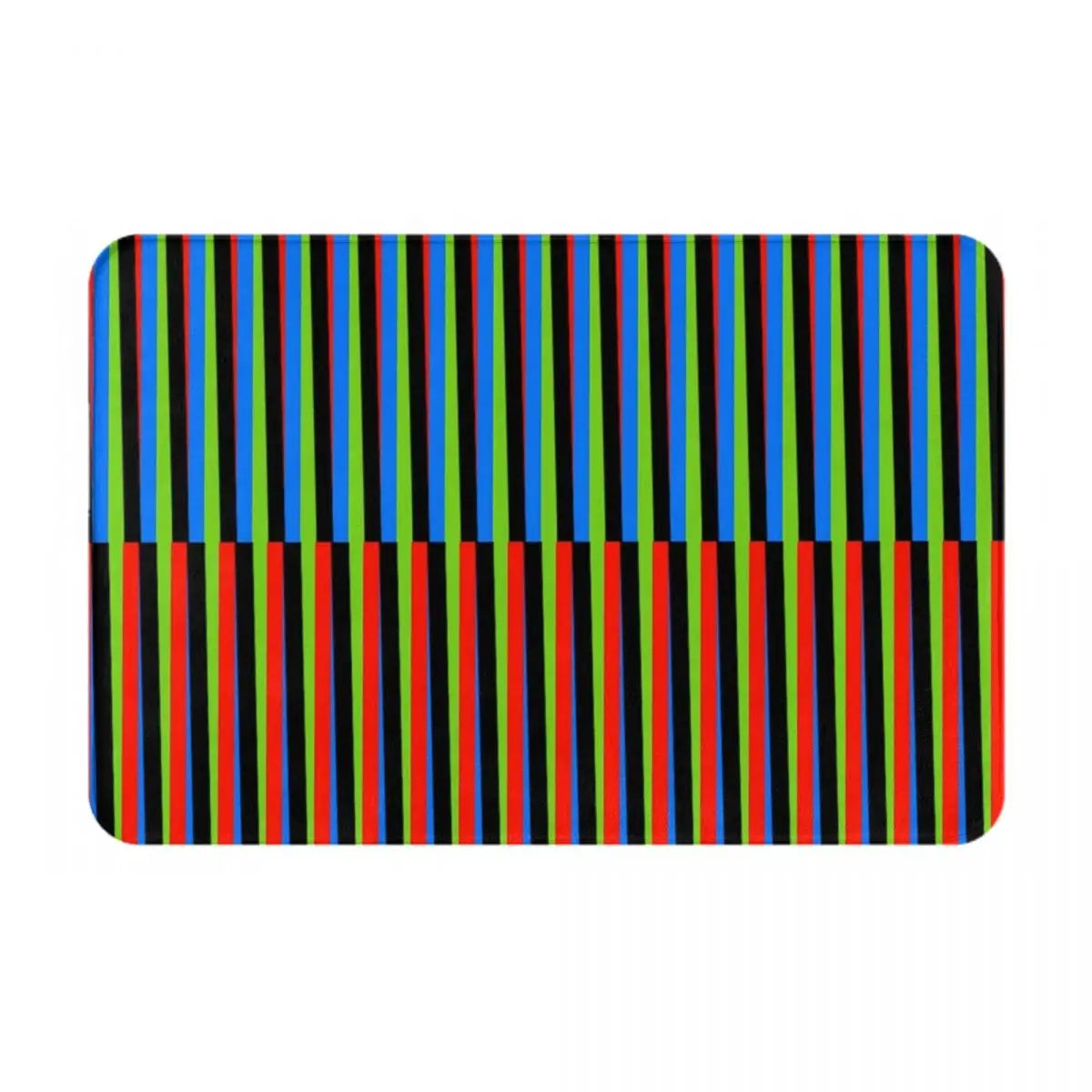 tapis antidérapant imperméable moderne rayures colorées extérieur entrée bain sol rouge bleu vert jaune