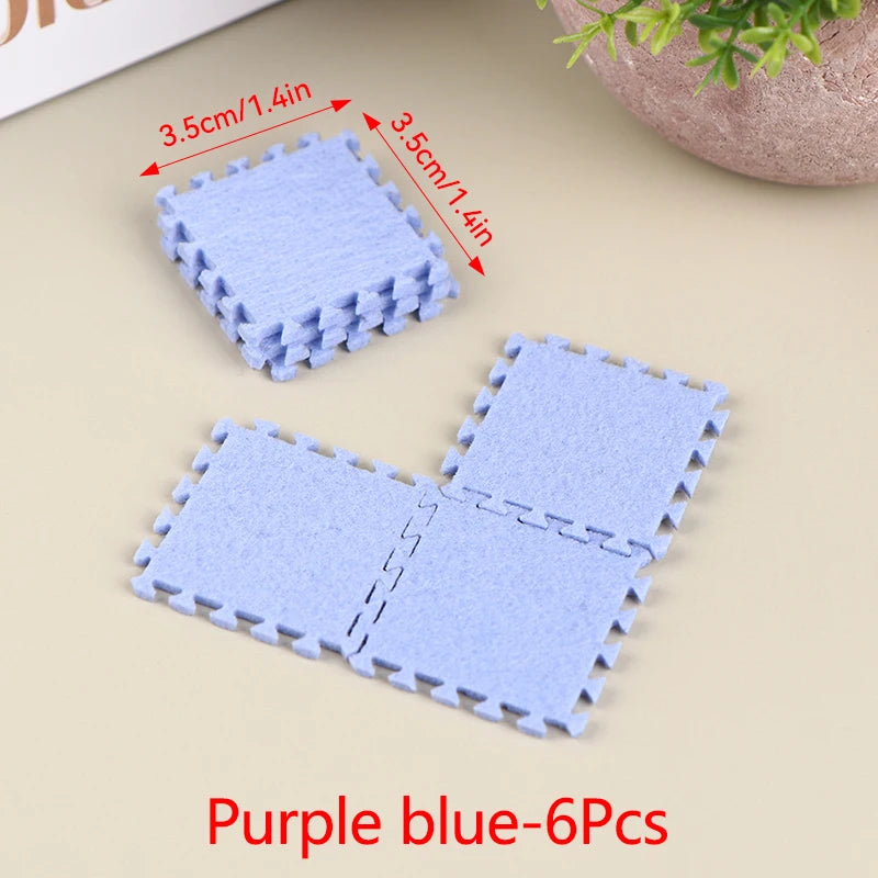 tapis mousse multicolore bordures dentelées moderne enfantin vert bleu rose noir gris violet fantaisie