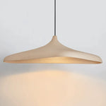 suspension led moderne beige fer câble noir lumière neutre chambre salon