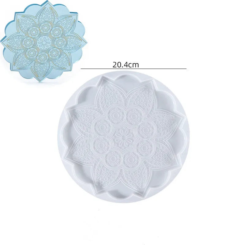 serviettes table motif floral gris bleu vert doré modernes silicone