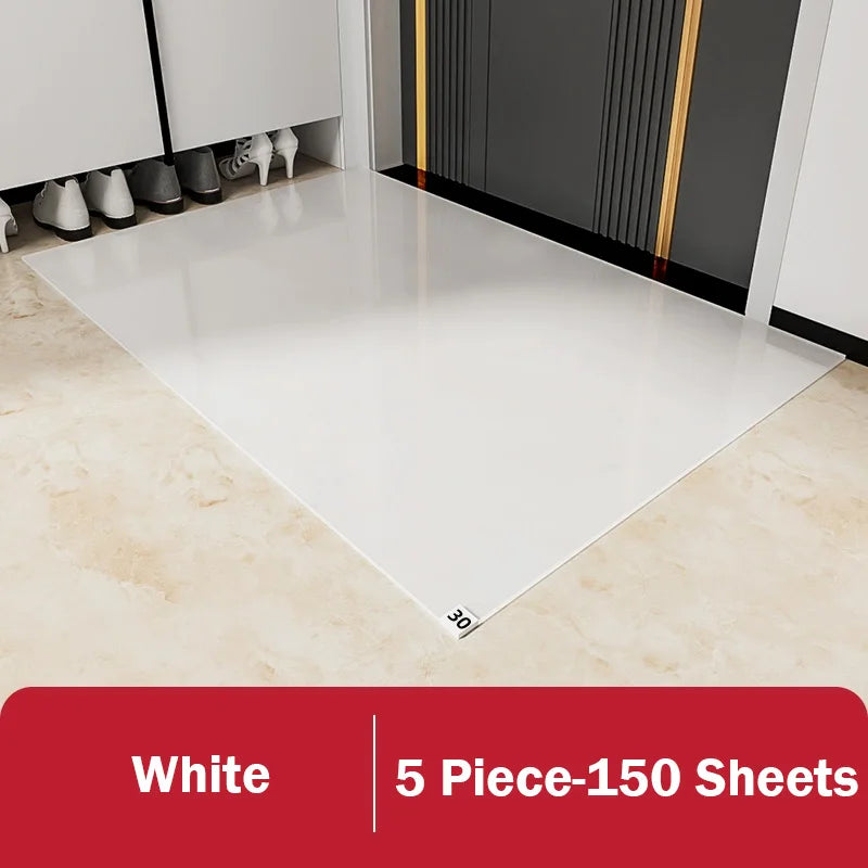 tapis adhésif jetable moderne blanc imperméable résistant sol 45x60cm paresseux anti poussière entrée domestique
