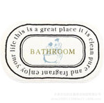 tapis bain antidérapant ovale motifs floraux blanc noir résistant antibactérie decorativeextérieur