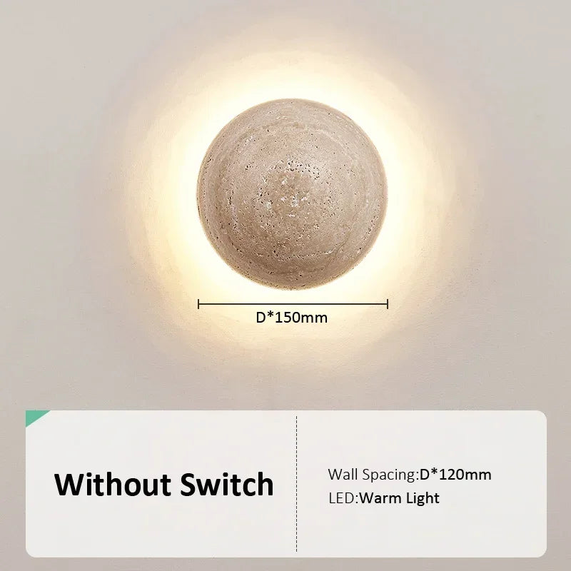 applique murale bois led beige clair texture naturelle moderne minimaliste fixée mur étude chambre