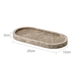 ensemble bain marbre moderne distributeur savon boîte mouchoirs pot crème dentifrice plateau oval brosse