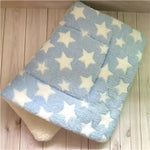 lit confortable chat chien coussin doux motif pattes os couleur pastel