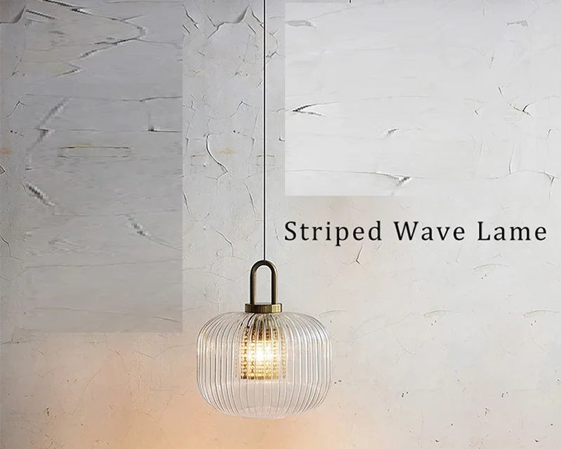 lampe suspendue transparente dorée rayures horizontales moderne filament câble électrique 90v 260v 249lm 2000lm