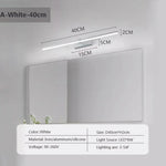 lampe murale moderne miroir intégré éclairage cuisine salle bain led 40 60 80 100cm