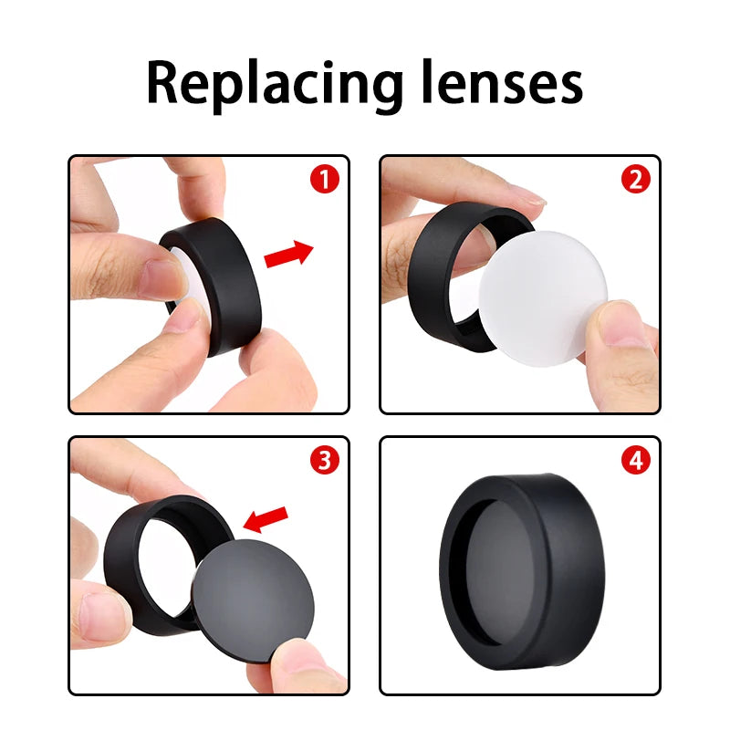 lentilles noires transparentes 30mm 28mm 26mm 25.4mm diffuse ir filter led chasse