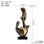 sculpture abstraite bronze patiné marbre blanc salon décoration nouvelle année noël mariage anniversaire valentin