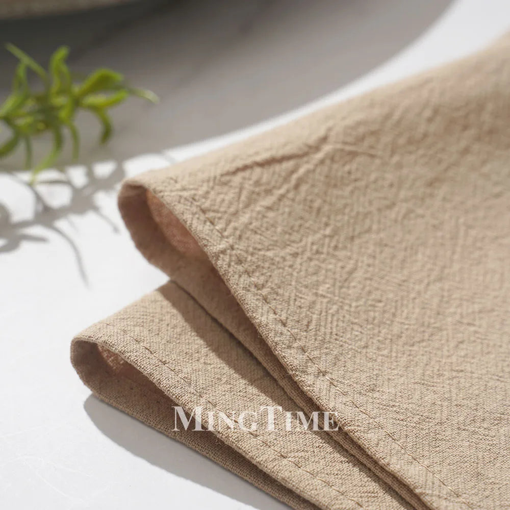 serviettes coton unies réutilisables classiques beige rose vert bleu marine table maison party