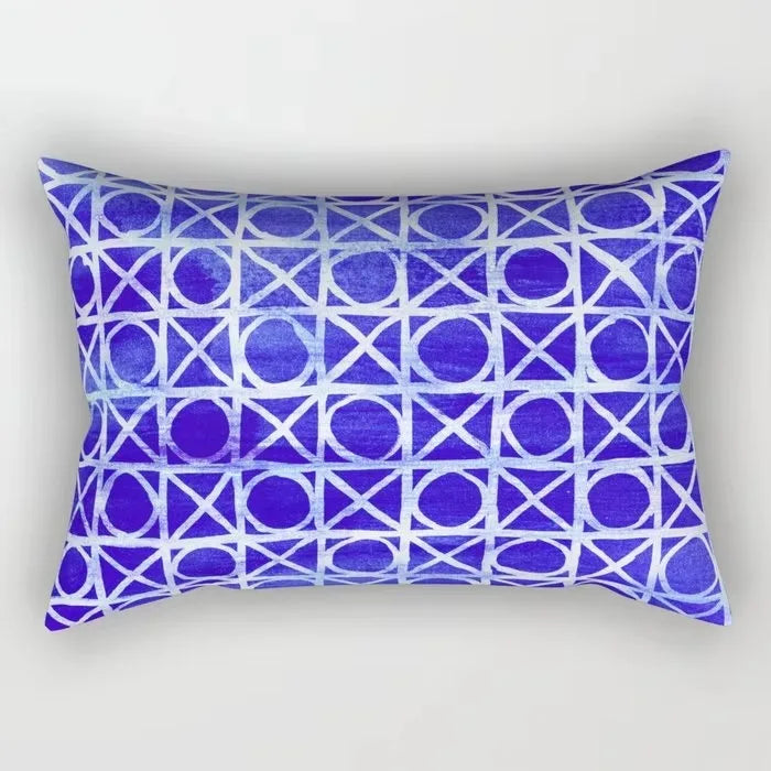 taie oreiller rectangulaire motif animal abstrait couleurs vives contemporain 100 polyester 30x50cm