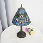 lampe table tiffany verre vert noir jaune libellules motif opalescent moderne chambre salon
