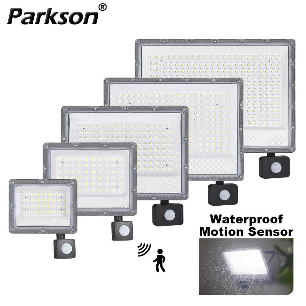 projecteur led extérieur ip66 moderne 220v pirmotion sensor gris métallique