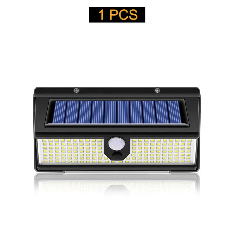 lampe solaire extérieure détecteur mouvement ip65 modes led moderne nickel brossé abs polycarbonate