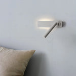 lampe murale moderne rotative bras articulé blanc led minimaliste fixée mur