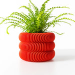 cache pot moderne rayures horizontales plante décoration maison plastique biodégradable écologique