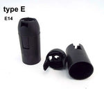 support douille lampe e14 e27 base abat jour moderne noir blanc fixation adhésive