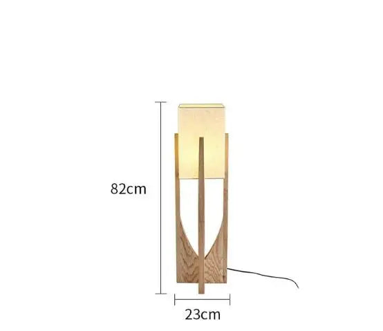 lampe sol bois naturel moderne minimaliste tissu blanc éclairage 10 15m² led ans garantie