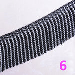 franges torsadées ornementales polyester 12 yards ruban frisé classique or noir bleu rose violet