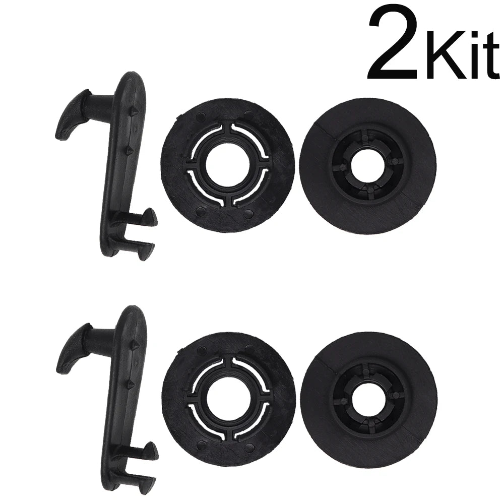 supports tapis sol voiture noirs robustes clip attache facile tige crochet anneau métallique