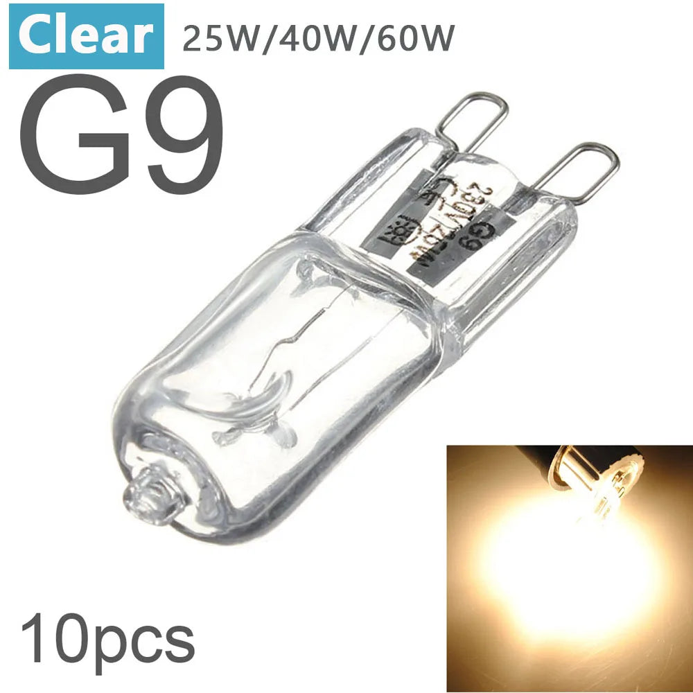 ampoules halogènes g9 25w 40w 60w claires froissées petites blanches chambres luminaires pendentifs armoires