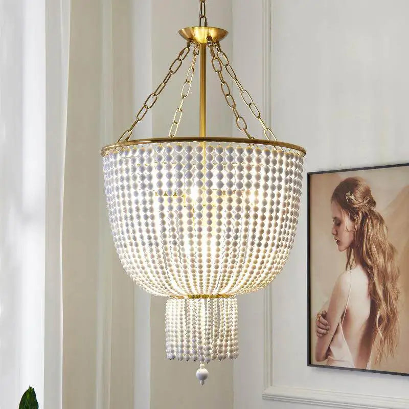 lustre moderne cristal doré rondes transparentes classique salon chambre d'hôtel
