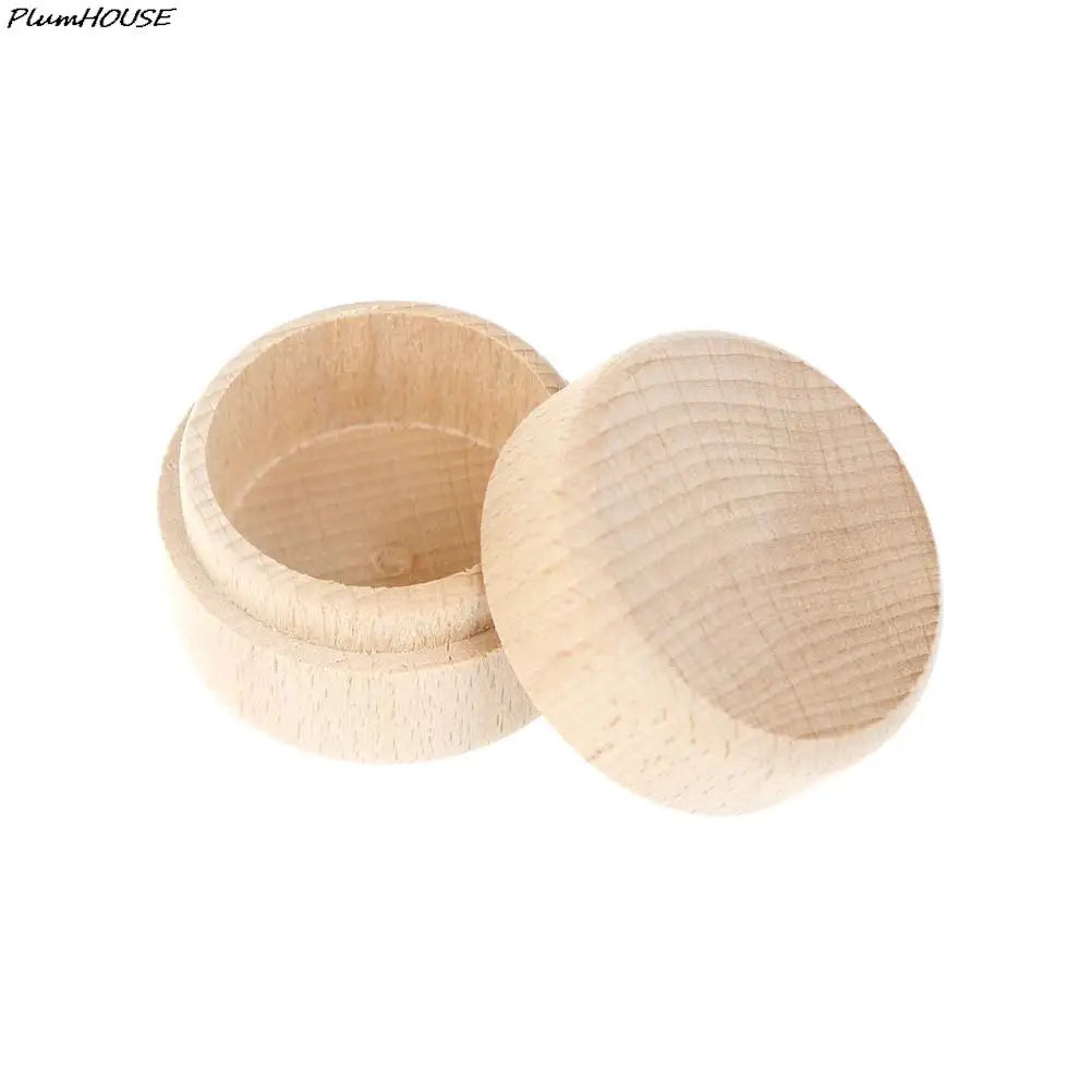 boîte ronde rangement bois bijoux naturel minimaliste opacité grain bois respectueux environnement PVC