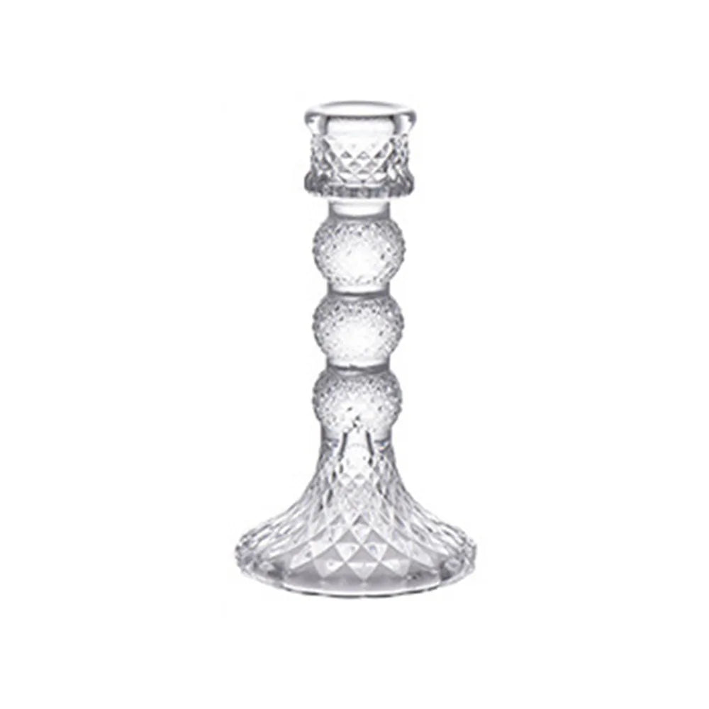 support bougie transparent classique rond durable simple épais romantique vintage