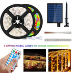ruban led solaire 5m 10m multicolore blanc moderne dégradé extérieur ip67