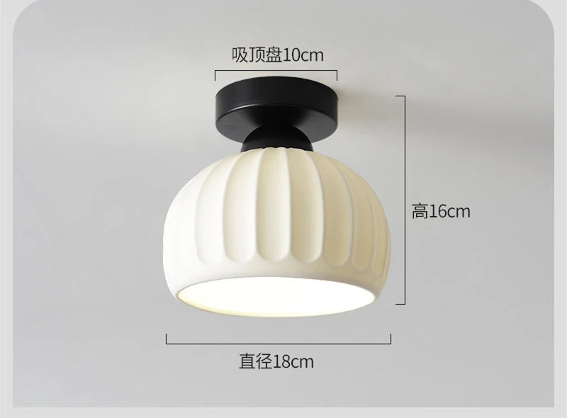 lampe moderne acrylique verre céramique blanc doré rayures horizontales minimaliste