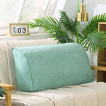 taies d'oreiller triangle solides velours doux moderne bleu marine rose gris vert beige fixés
