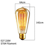ampoules filament transparentes vintage spirales dorées 180deg 249lumen 30000h e27